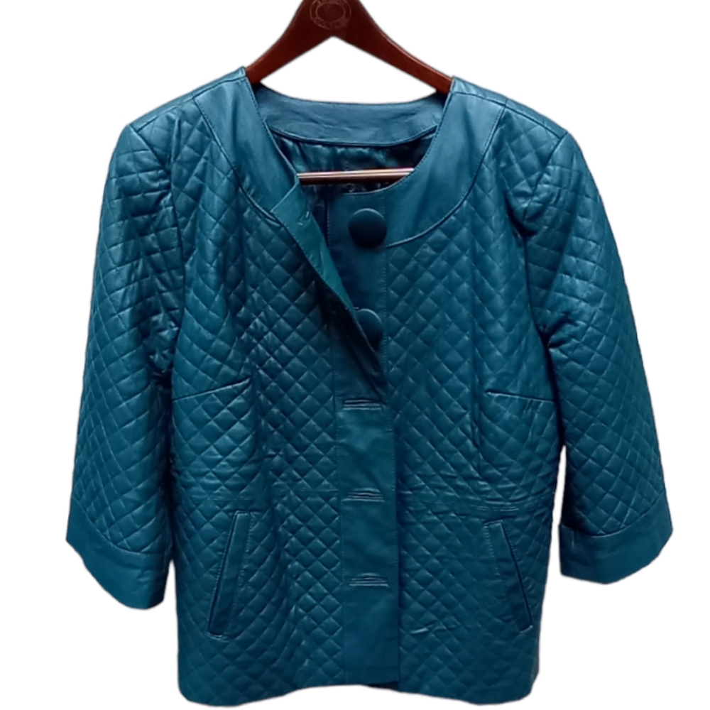Leather Quilted Jacket - Picture 4 of 7